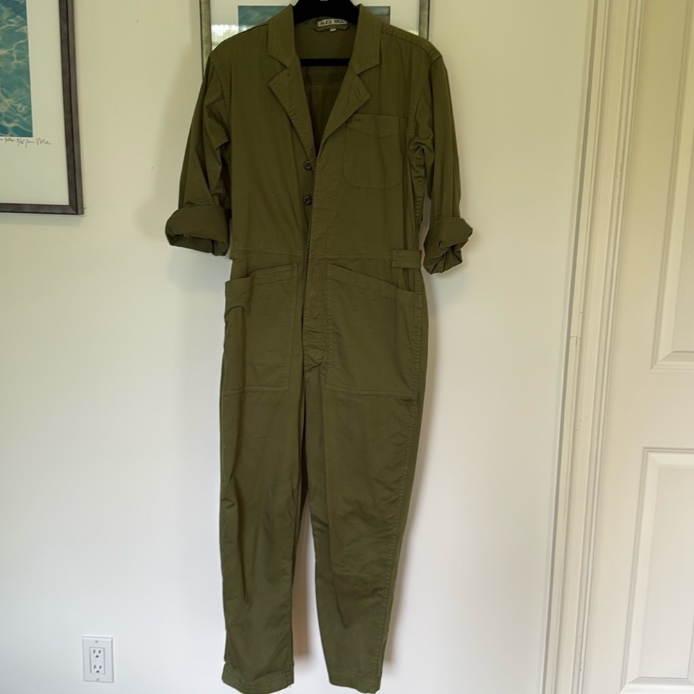 Alex Mill army green jumpsuit, size x-small